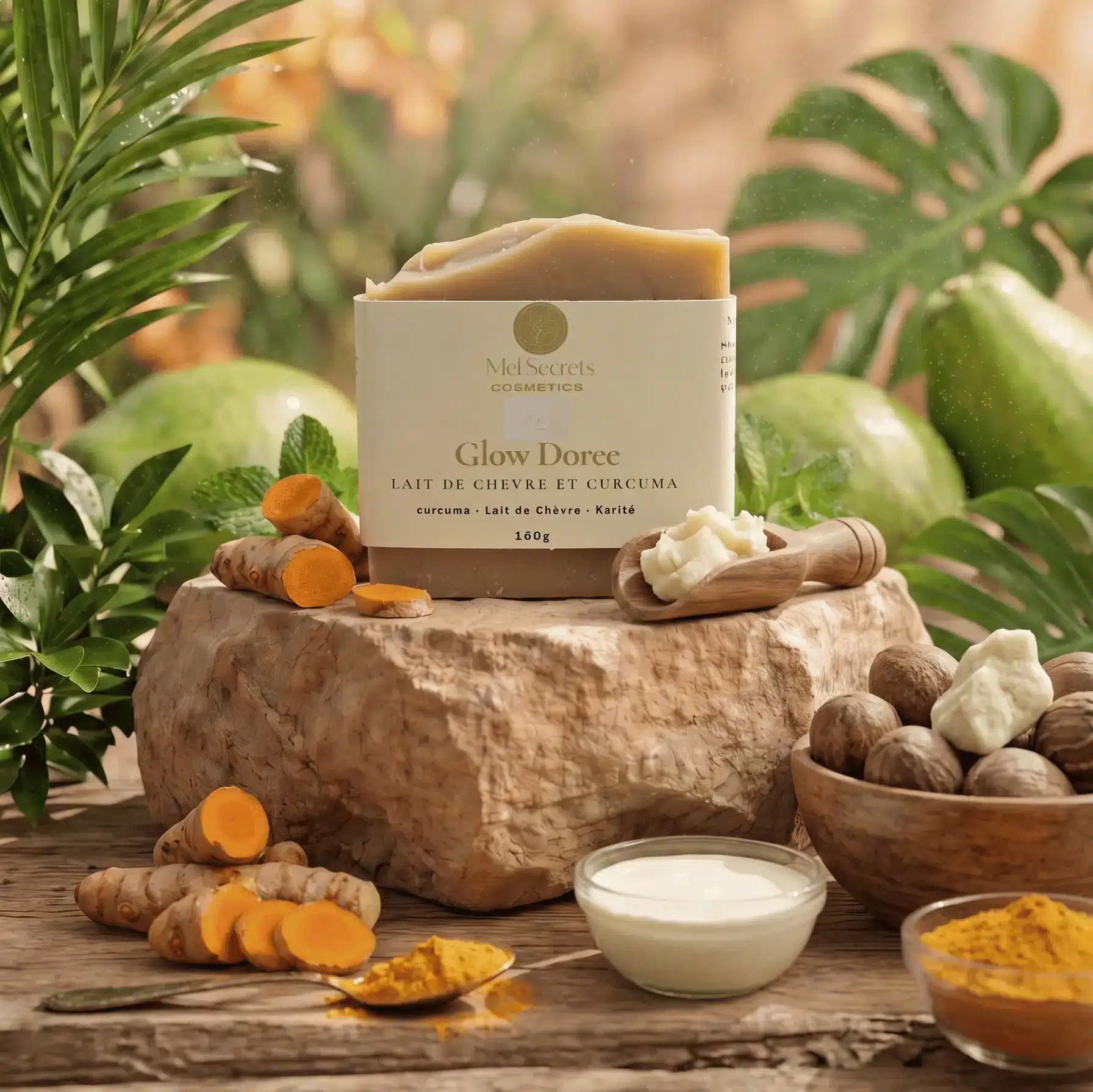 Savon Glow Doré (Lait de Chèvre & Curcuma)