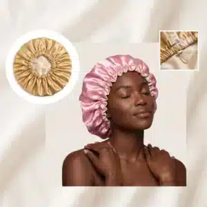 Bonnet de nuit en satin double épaisseur